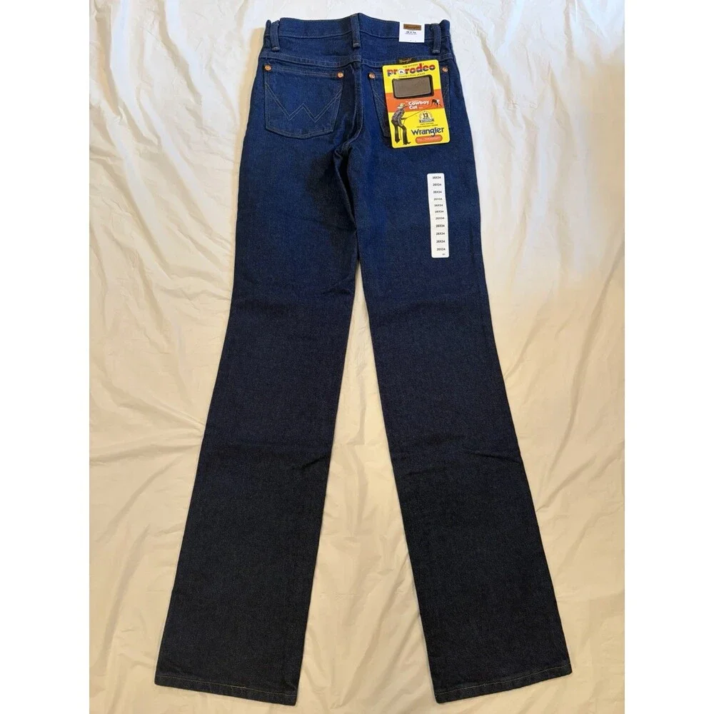 Wrangler Jeans Men's 26x34 Blue Dark Wash‎ Original Fit Cowboy Cut